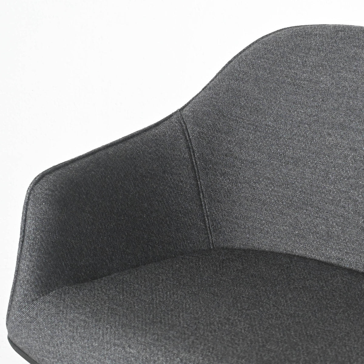 Vitra Softshell Armchair 4 Star Base, Plano Dark Grey Fabric | Re-Lived