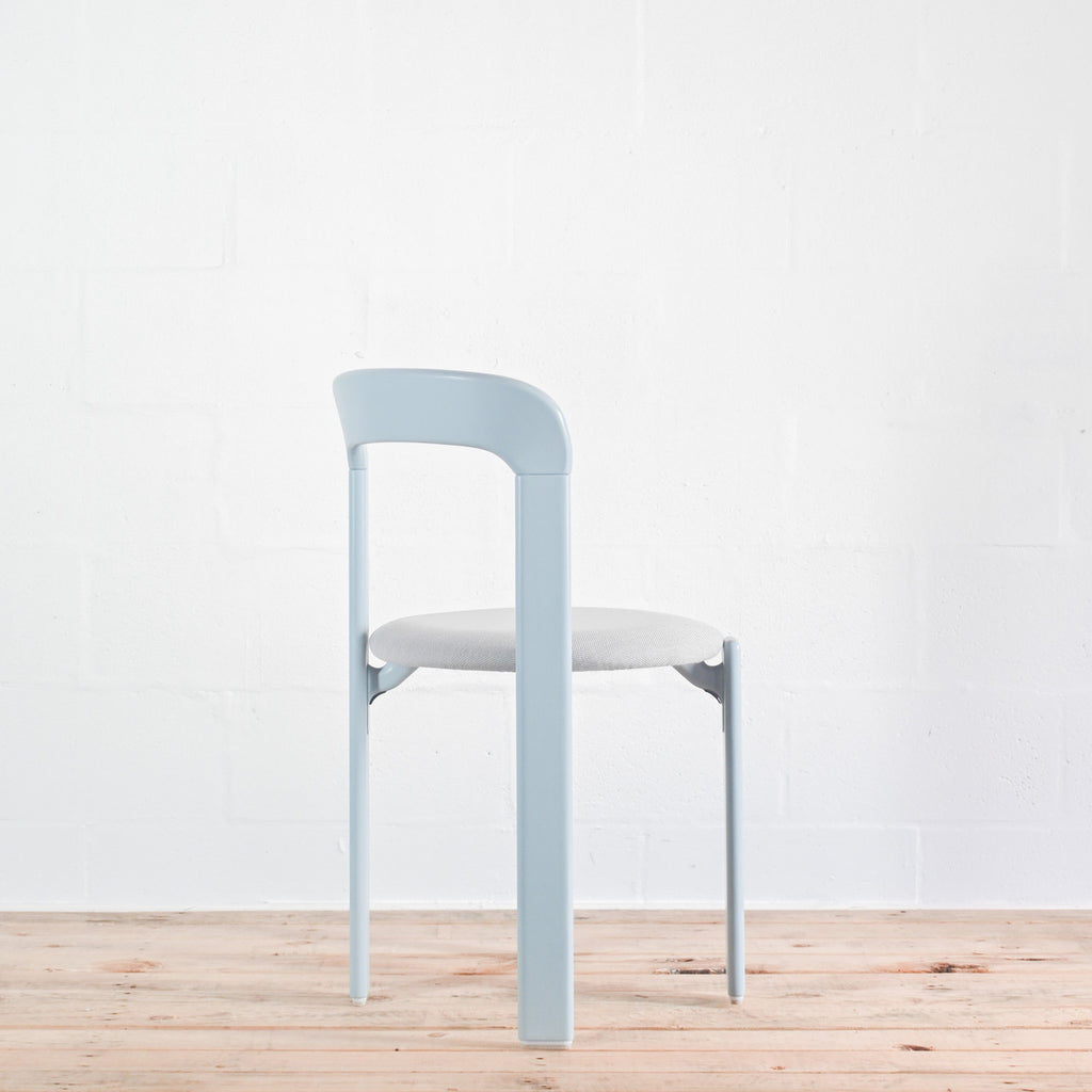 HAY Rey Slate Blue Chair with Upholstered Seat | Re-Lived
