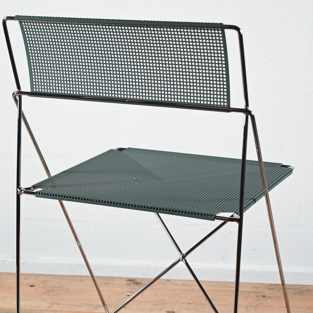 HAY X-Line Moss / Chrome Outdoor Chair | Re-Lived