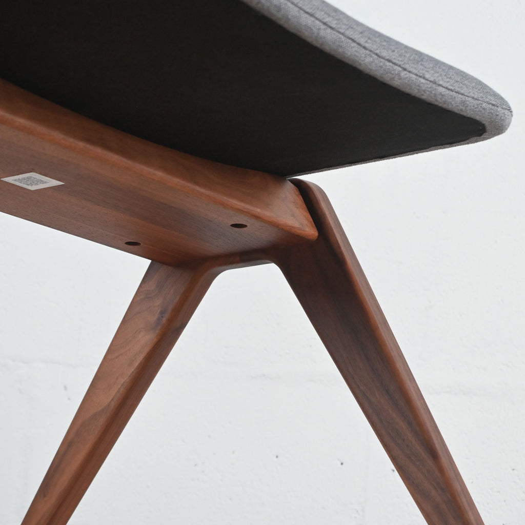 NaughtOne Viv Lounge Chair, Walnut Frame, Quill Fabric