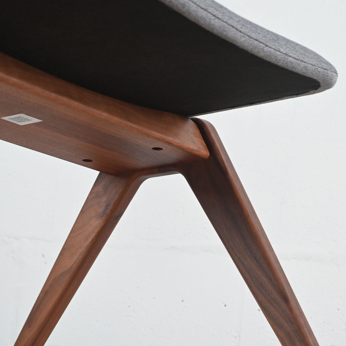 NaughtOne Viv Lounge Chair, Walnut Frame, Quill Fabric