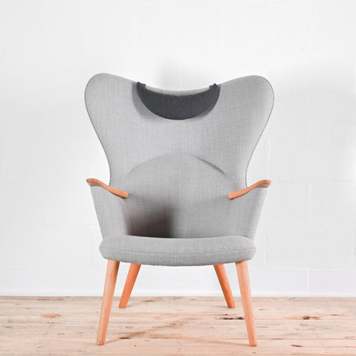 Carl Hansen CH78 Mama Bear Lounge Chair - Fiord Fabric | Re-Lived
