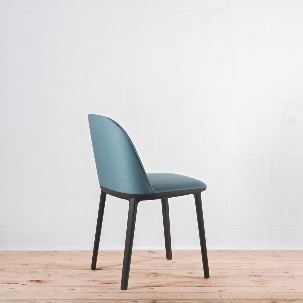 Vitra Softshell Side Chair 4 Leg Base in Blue Fabric | Re-Lived