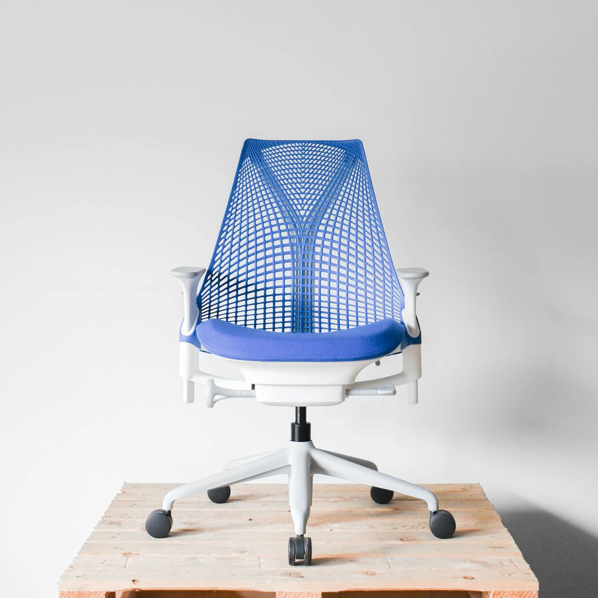 Herman Miller Sayl Berry Blue Chair | Re-Lived