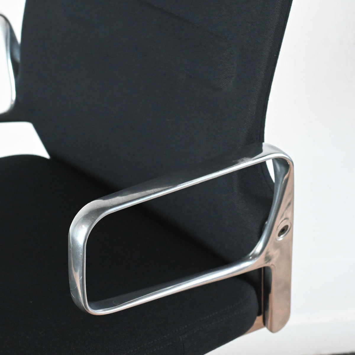 Vitra AC4 Black Fabric Office Chair, Ring Arms and Lumbar Support | Re-Lived