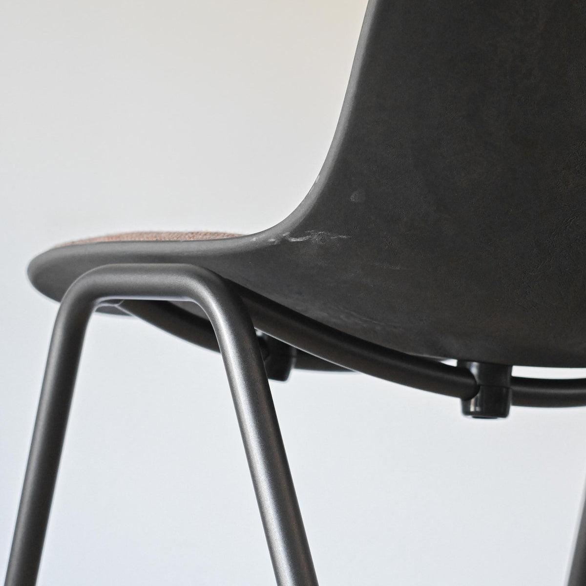 Mater Eternity Side Chair Upholstered Seat Rust Fabric | Re-Lived