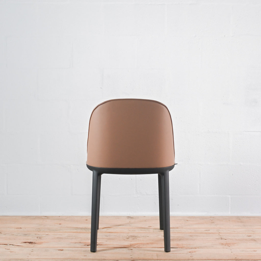 Vitra Softshell Side Chair 4 Leg Base in Leather | Re-Lived
