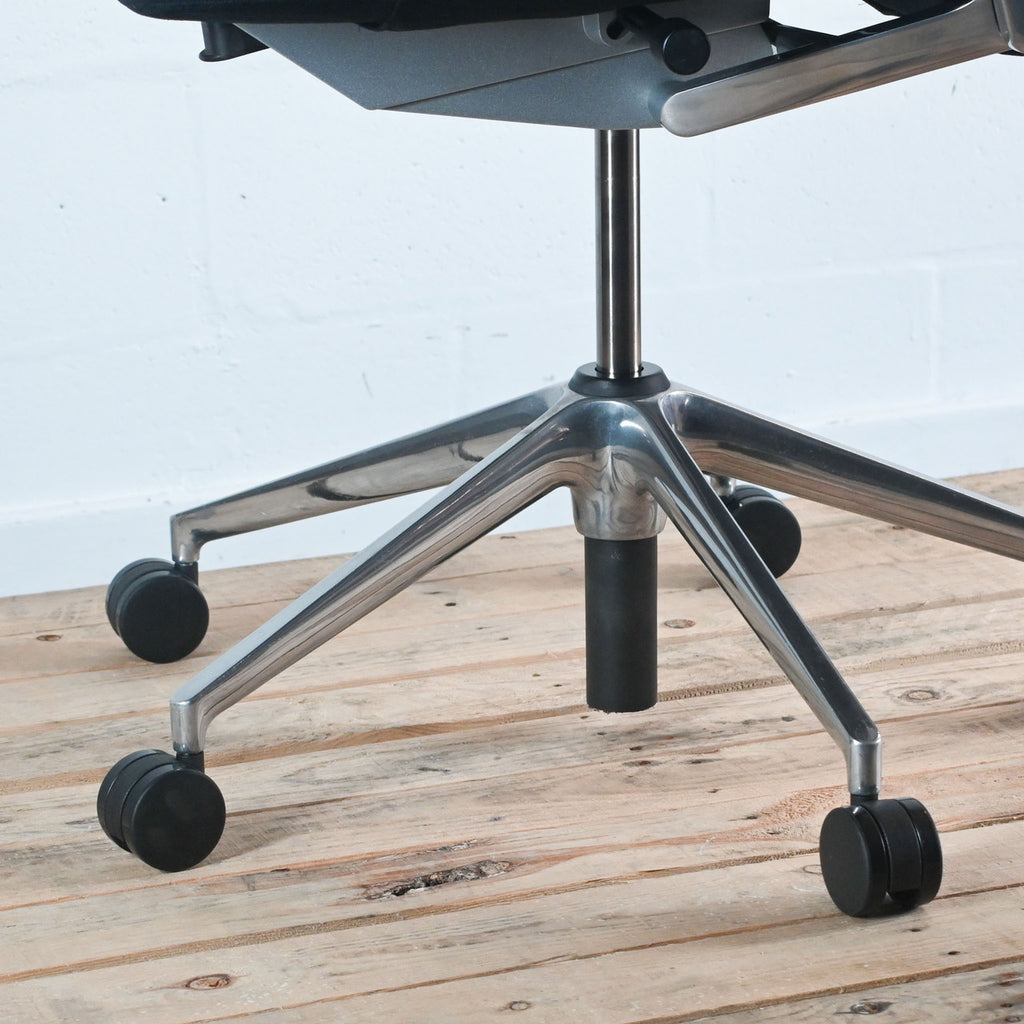 Vitra AC4 Black Fabric Office Chair, 3D Arms | Re-Lived