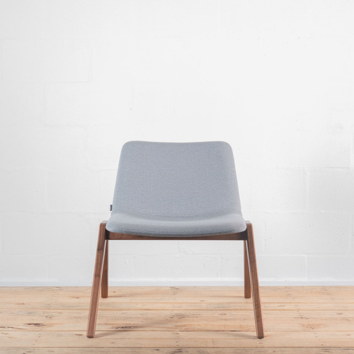 NaughtOne Viv Lounge Chair, Walnut Frame, Quill Fabric
