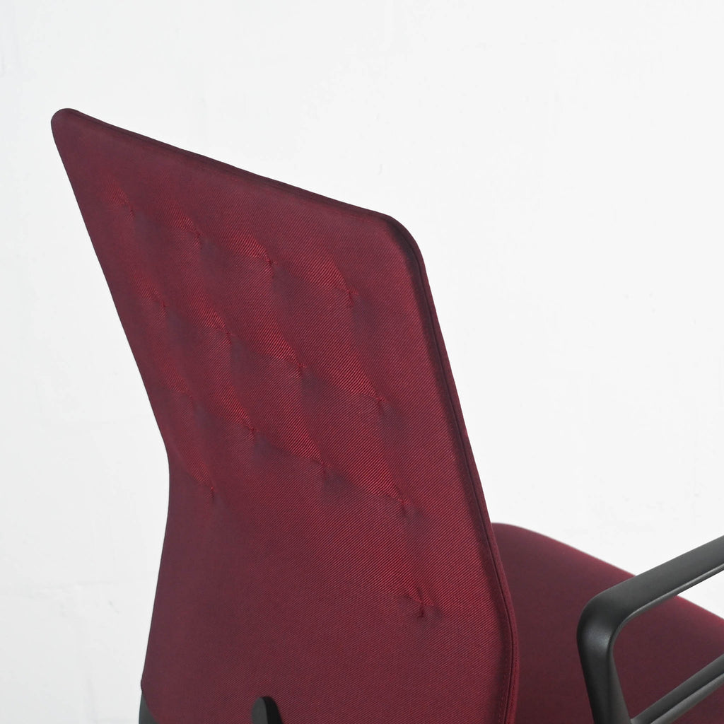 Vitra ID Trim Reflect Red Fabric Office Chair | Re-Lived