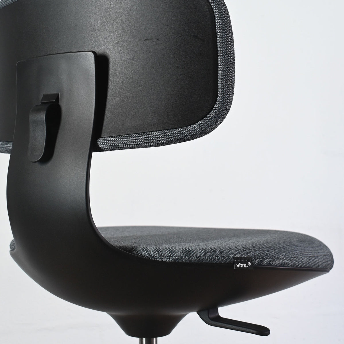 Vitra Rookie Blue Grey Melange Fabric Chair | Re-Lived