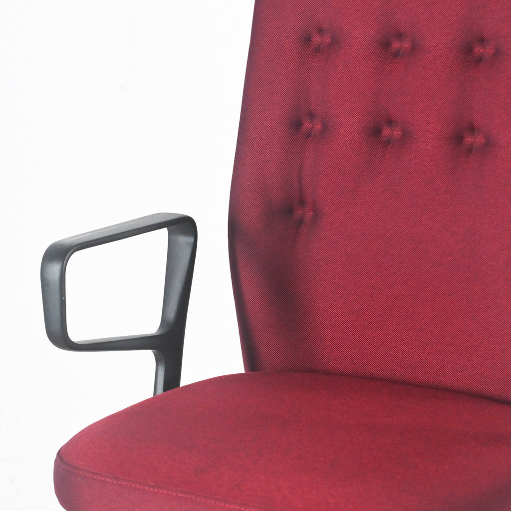 Vitra ID Trim Reflect Red Fabric Office Chair | Re-Lived
