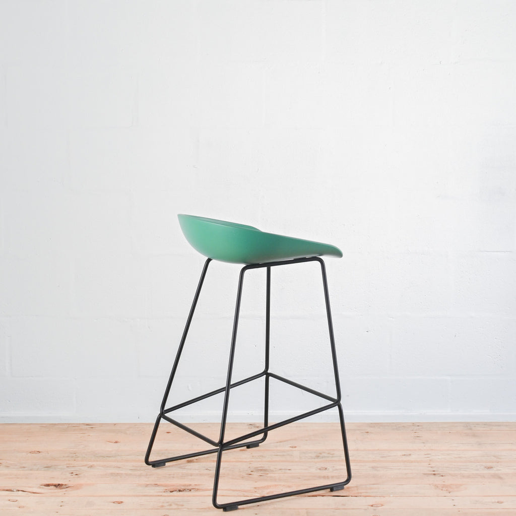 HAY About A Stool AAS 38, Teal Green, No Upholstery | Re-Lived