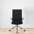 Vitra AC4 Black Fabric Office Chair, Ring Arms and Lumbar Support | Re-Lived