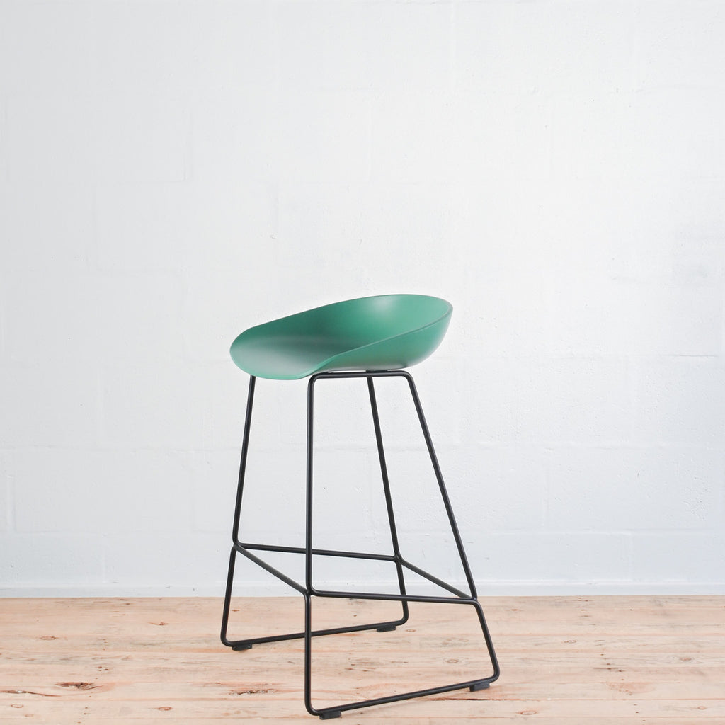 HAY About A Stool AAS 38, Teal Green, No Upholstery | Re-Lived