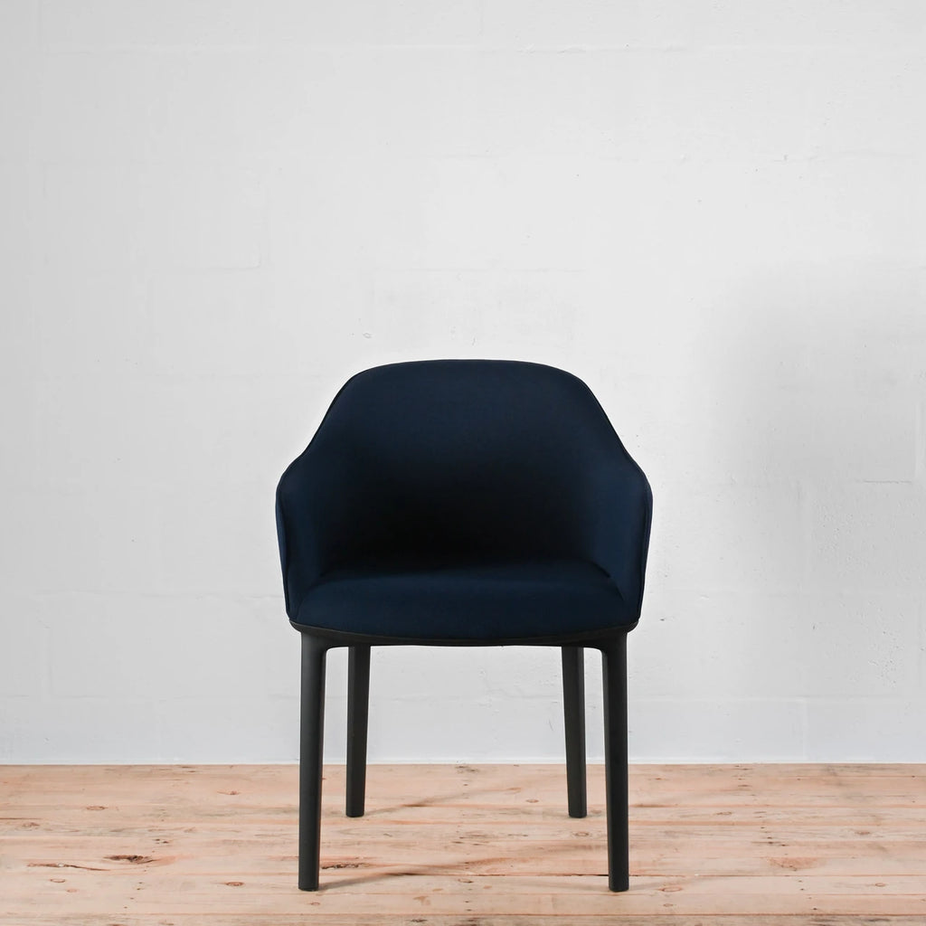 Vitra Softshell Armchair 4 Leg Base Plano Dark Blue | Re-Lived