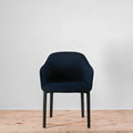 Vitra Softshell Armchair 4 Leg Base Plano Dark Blue | Re-Lived