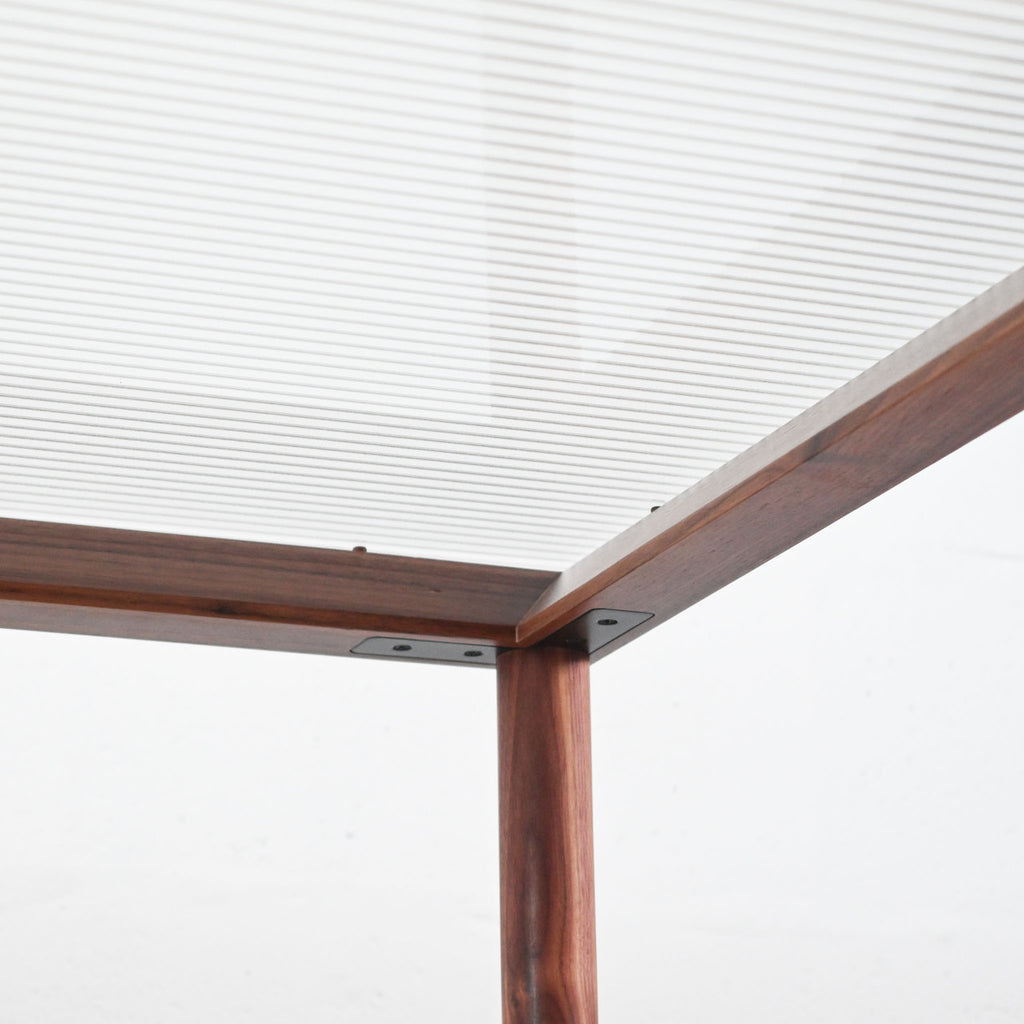 HAY Kofi Coffee Table Walnut / Reeded Glass | Re-Lived