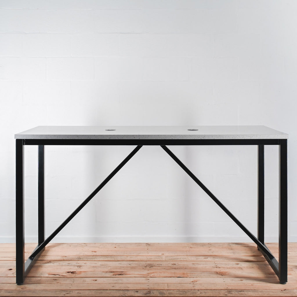 High Bench Table 1900 x 700mm Marble Laminate Top | Re-Lived