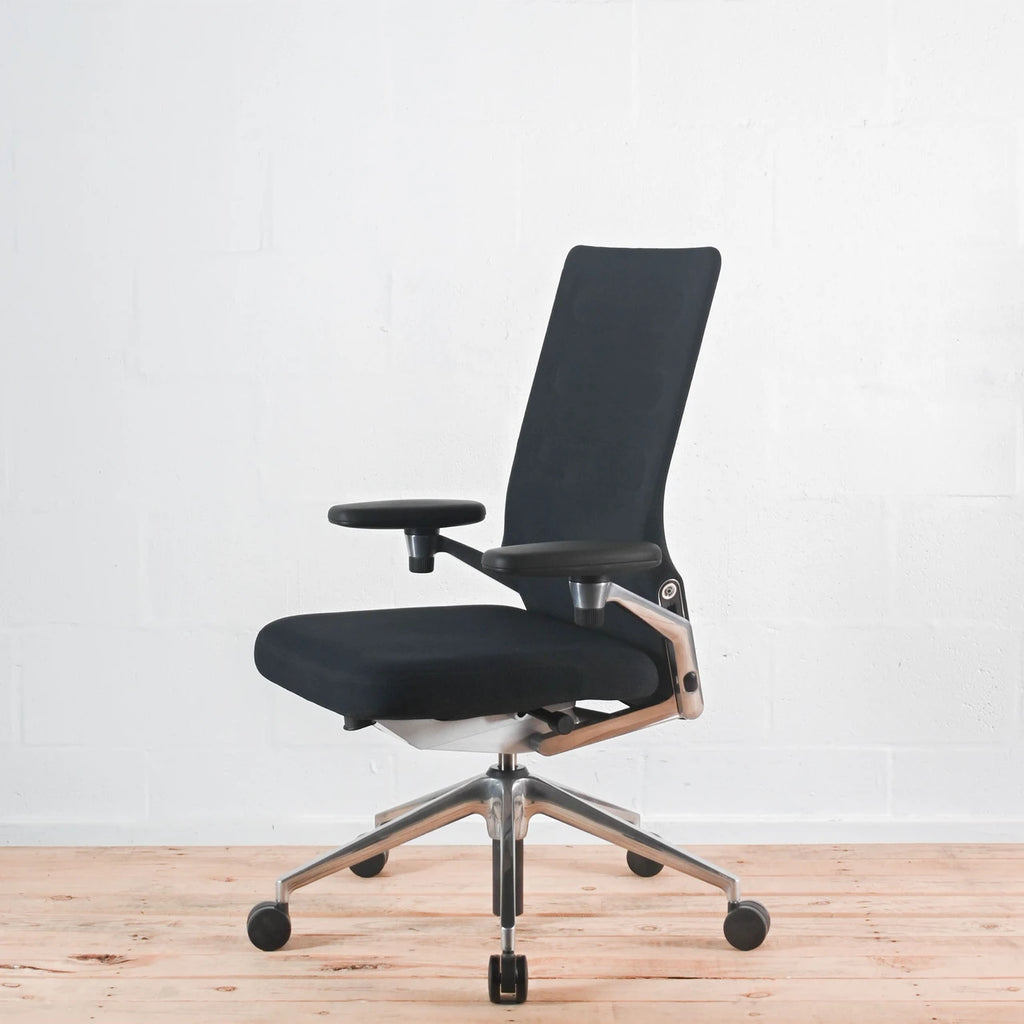 Vitra AC4 Black Fabric Office Chair, 3D Arms | Re-Lived