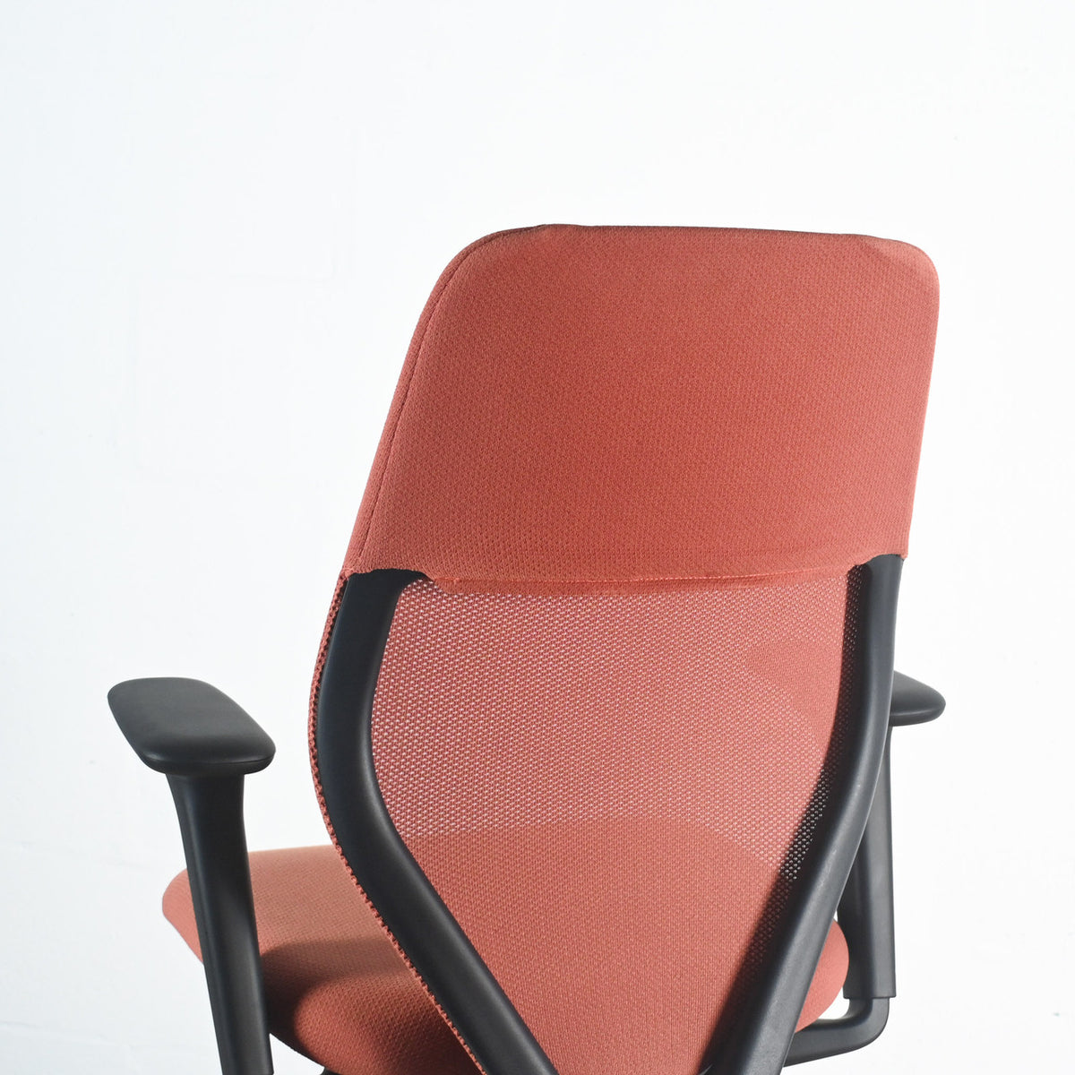 Vitra ACX Mesh Chair Terracotta Fabric Adjustable Arms | Re-Lived