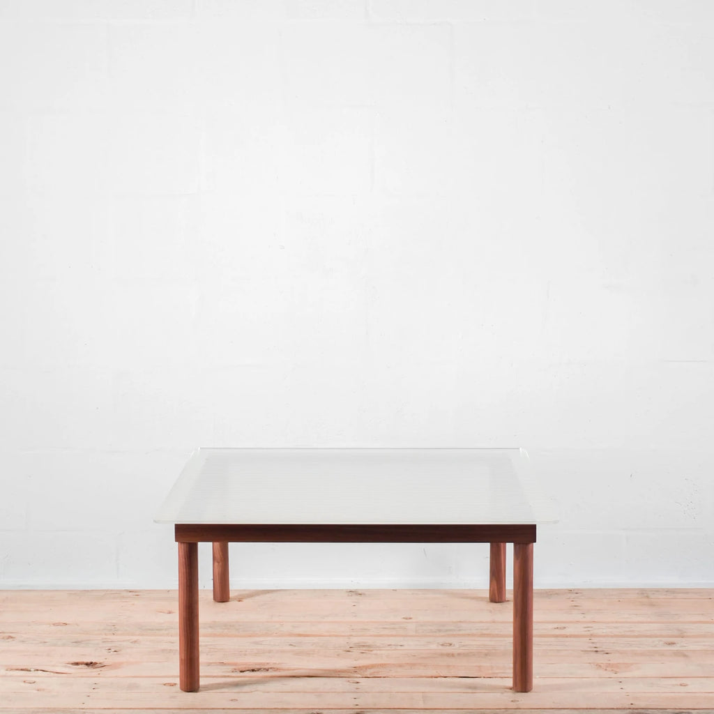 HAY Kofi Coffee Table Walnut / Reeded Glass | Re-Lived
