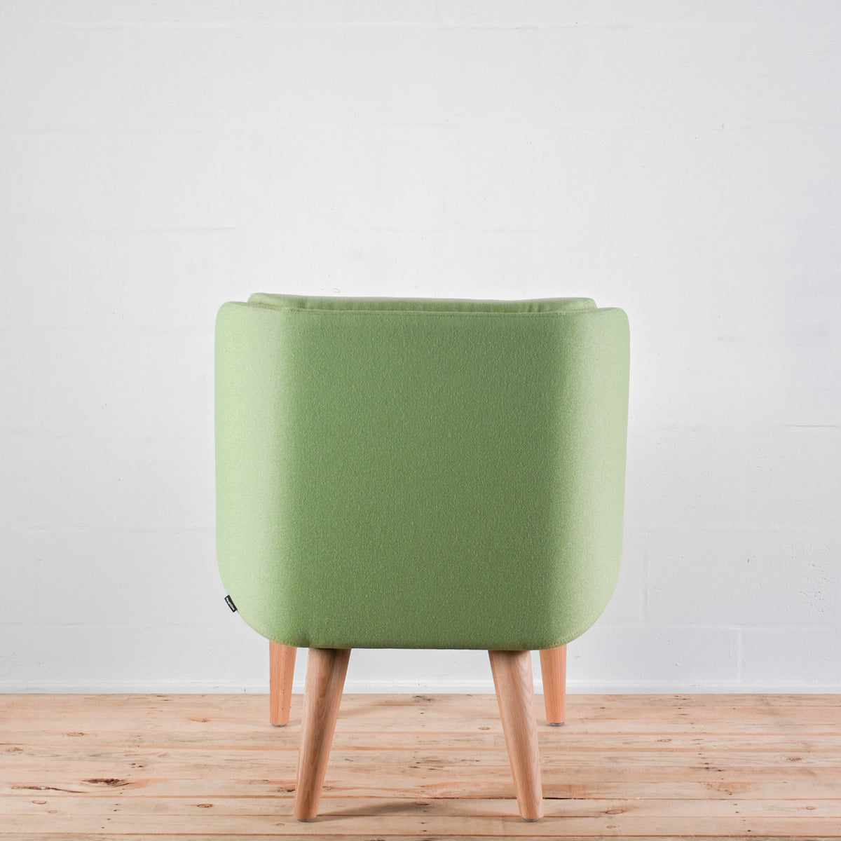 NaughtOne Hush Low Lounge Chair, Oak Legs, Honeydew Fabric