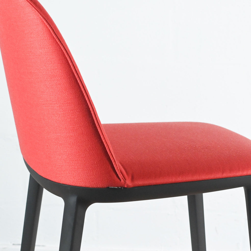 Vitra Softshell Side Chair 4 Leg Base in Brick Fabric | Re-Lived
