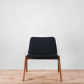 NaughtOne Viv Lounge Chair, Walnut Frame, Black Remix Fabric