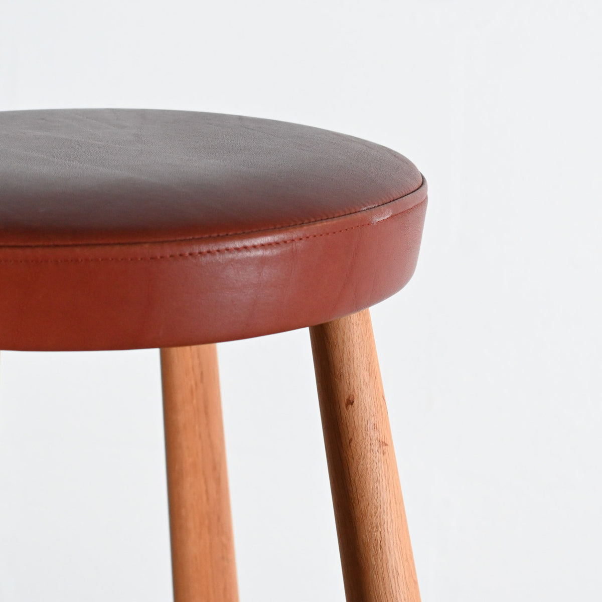 Carl Hansen CH56 76cm High Bar Chair - Brown Leather | Re-Lived