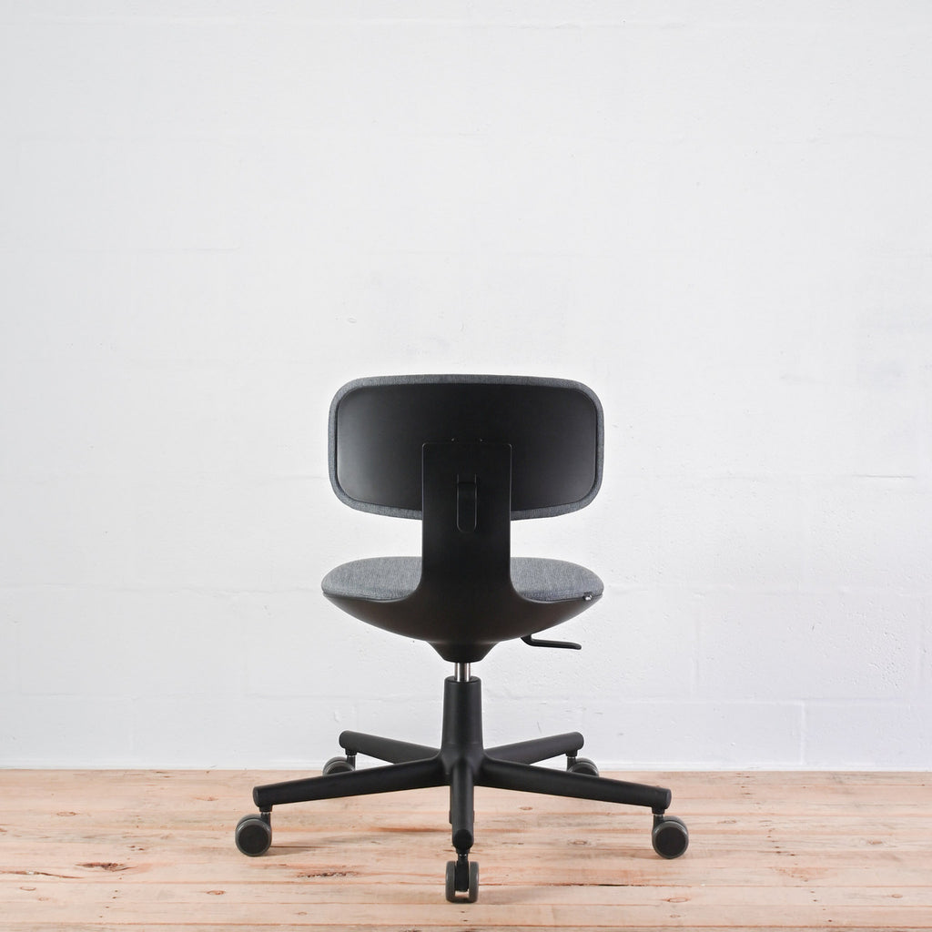 Vitra Rookie Blue Grey Melange Fabric Chair | Re-Lived