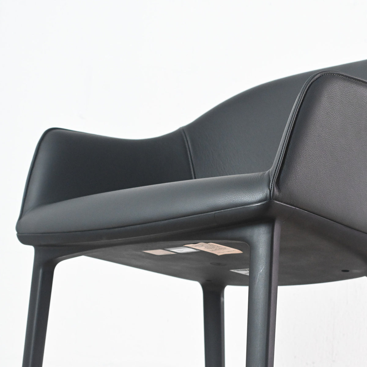Vitra Softshell Armchair 4 Leg Base in Leather | Re-Lived