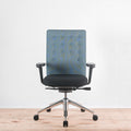Vitra ID Trim Blue / Black Fabric Office Chair | Re-Lived