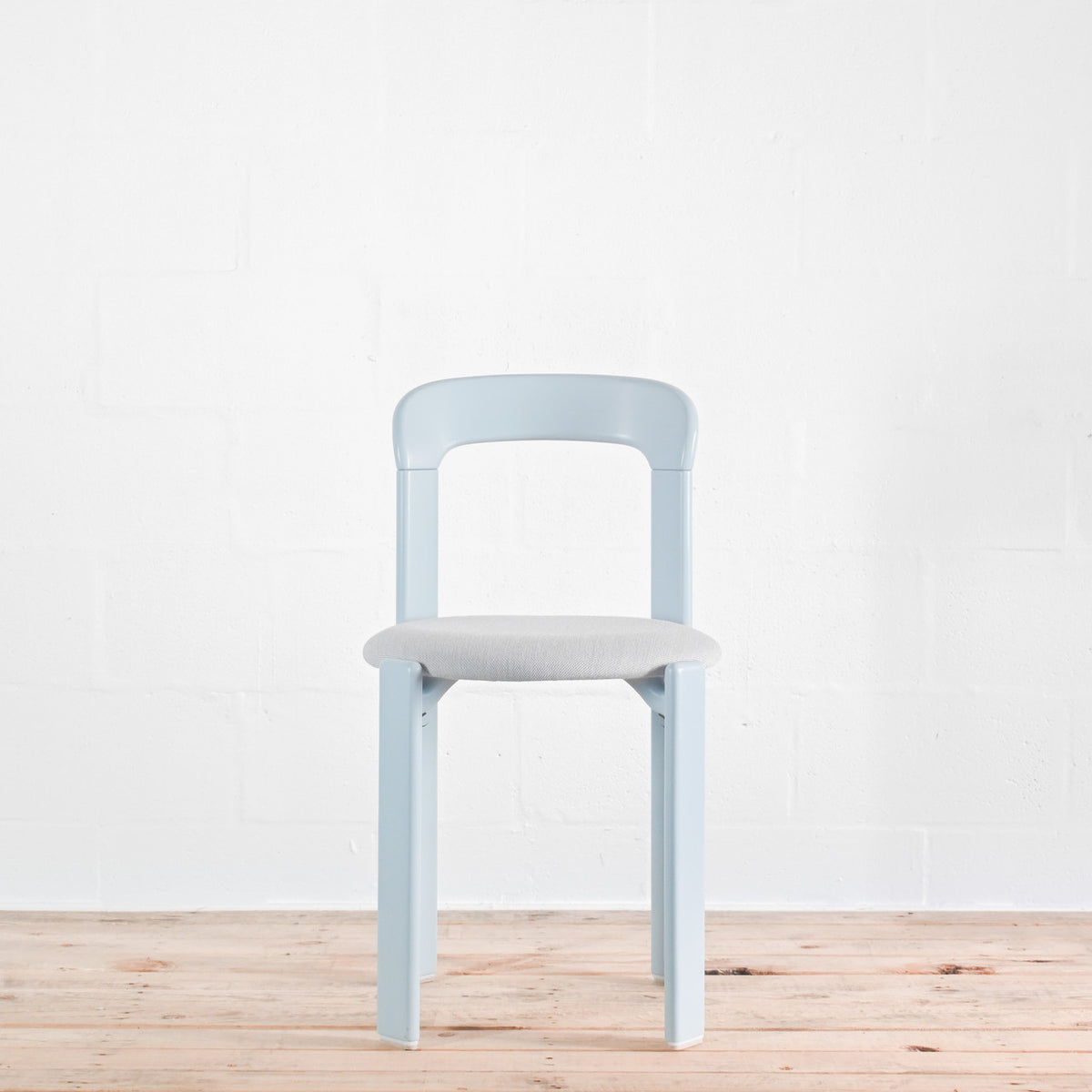 HAY Rey Slate Blue Chair with Upholstered Seat | Re-Lived