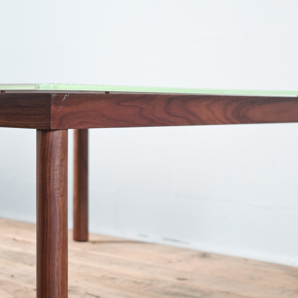 HAY Kofi Coffee Table Walnut / Reeded Glass | Re-Lived