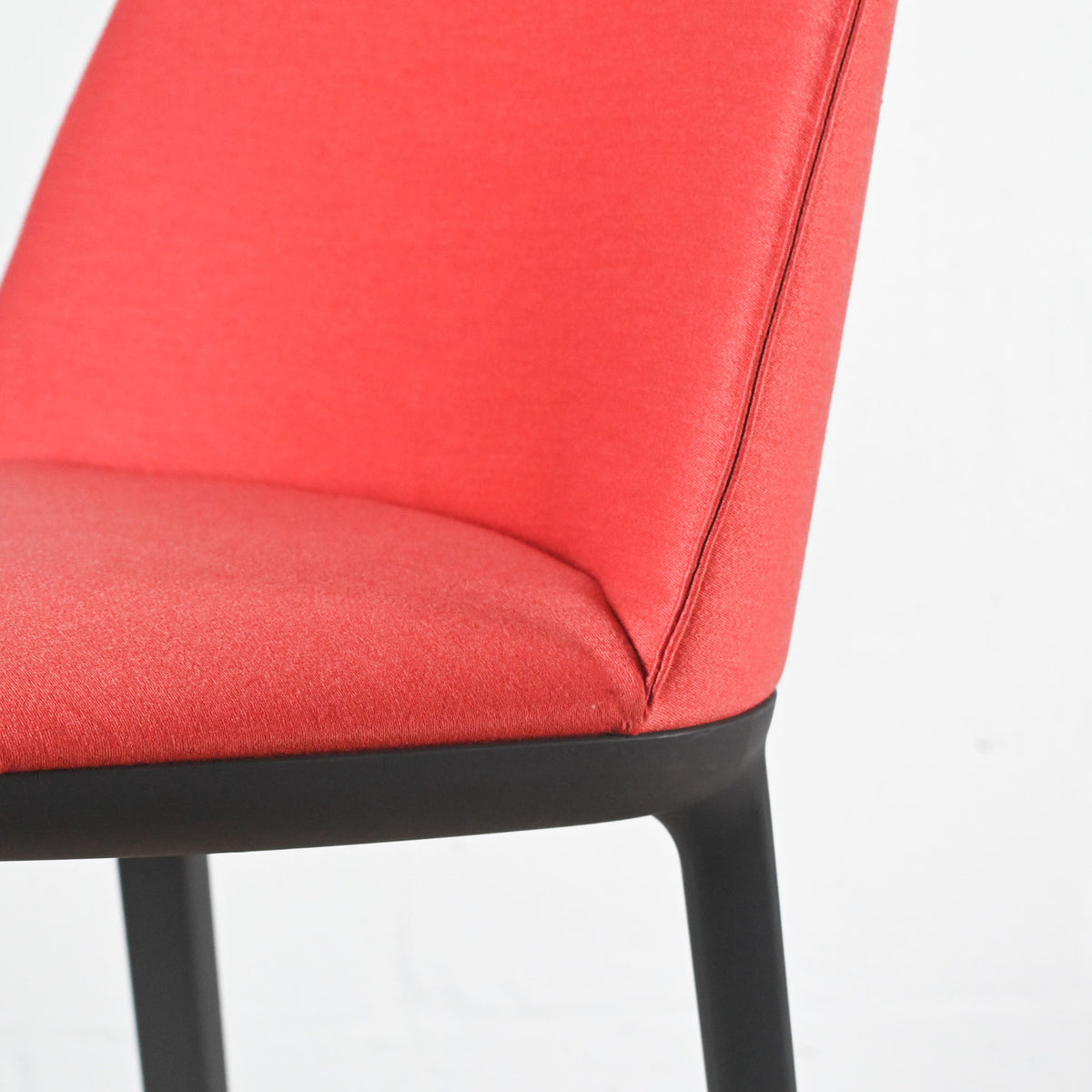 Vitra Softshell Side Chair 4 Leg Base in Brick Fabric | Re-Lived