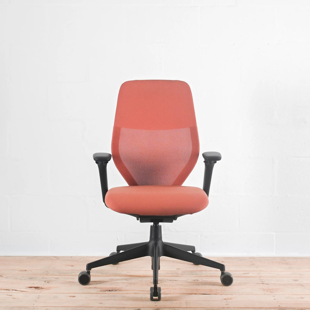 Vitra ACX Mesh Chair Terracotta Fabric Adjustable Arms | Re-Lived