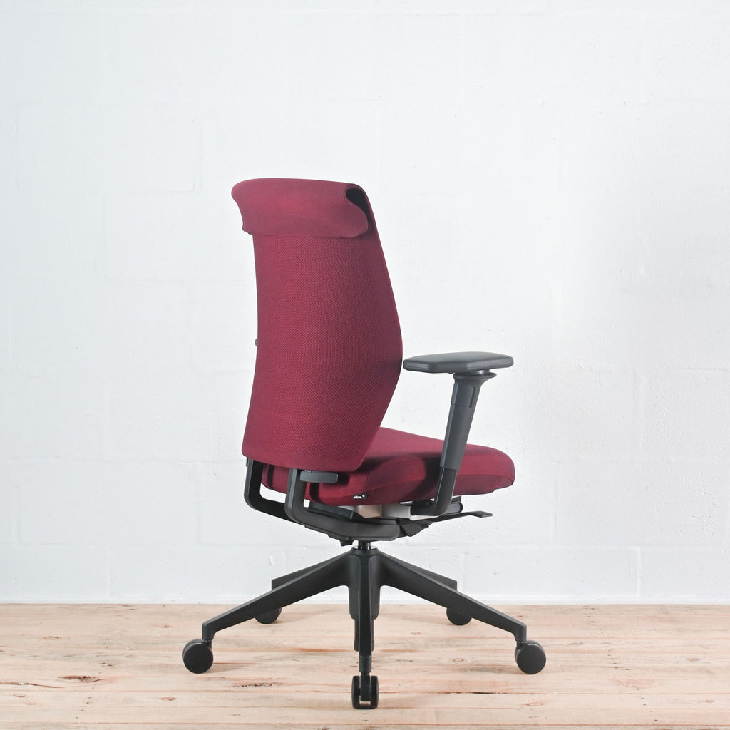 Vitra ID Cloud Dark Red Fabric Office Chair | Re-Lived