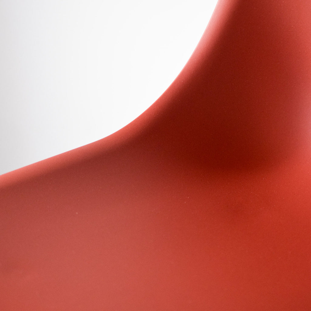 Muuto Fiber Side Chair Orange Red Shell / Wood Base | Re-Lived